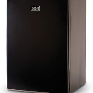 BLACK+DECKER BCRK25B Compact Refrigerator Energy Star Single Door Mini Fridge with Freezer, 2.5 Cubic Feet, Black