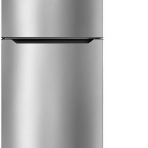 13.9 Cu.Ft.Top Freezer Refrigerator, Frost Free Refrigerator with Freezer, 28" Compact Garage Fridge, Standard Depth, Gallon Door Bins, LED Light, Stainless Steel