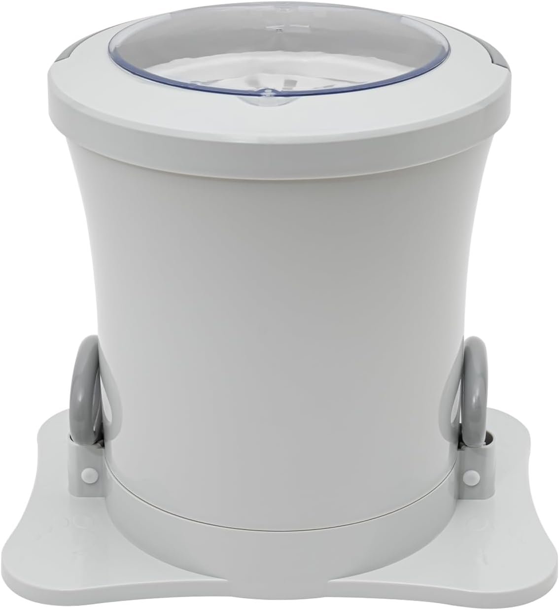 Mini Manual Dehydrator Washing Machine,Portable Foot Operated Non-Electric Dehydrator, Compact Washer Spin Dryer for Baby Clothes, Underwear or Small Items, Apartment, Dorm, Camping (White)