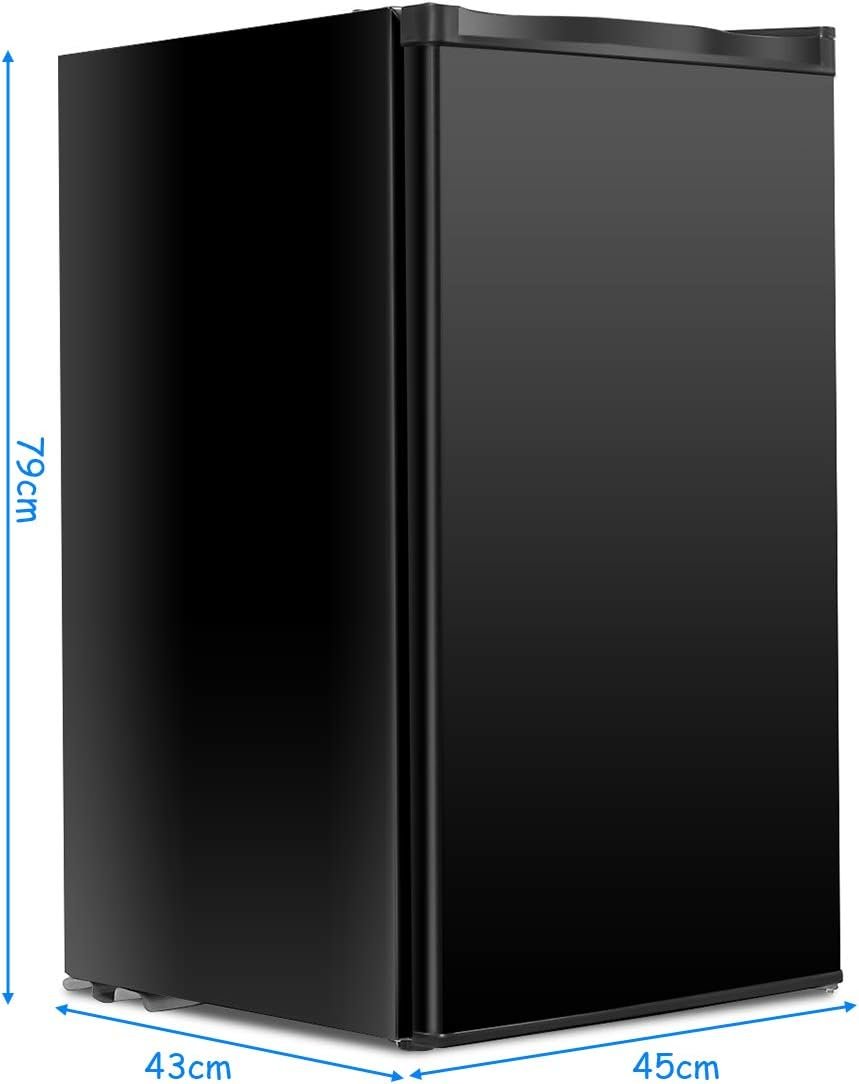 Safeplus Mini Dorm Compact Refrigerator, 3.2 Cu.Ft Compact Refrigerator Under Counter Refrigerator with Small Freezer Removable Glass Shelves - Drinks Food Beer Storage for Office Dorm or Apartment - Image 3
