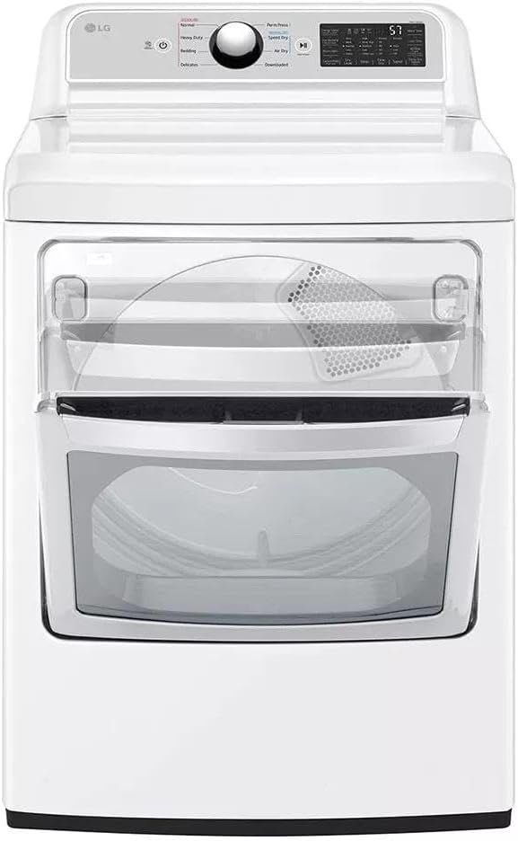 LG 7.3 Cu. Ft. White Gas Dryer With EasyLoad Door - DLG7401WE - Image 4