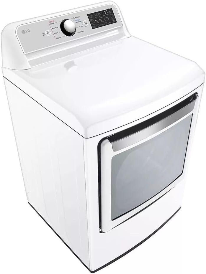 LG 7.3 Cu. Ft. White Gas Dryer With EasyLoad Door - DLG7401WE - Image 3