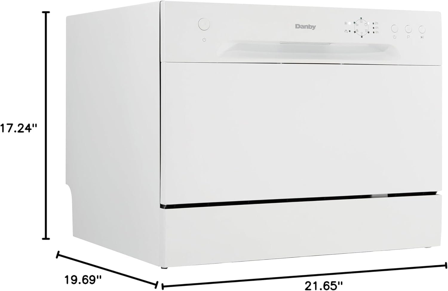 Danby DDW621WDB Countertop Dishwasher with 6 Place Settings, 6 Wash Cycles and Silverware Basket, Energy Star-Rated with Low Water Consumption and Quiet Operation, White - Image 6