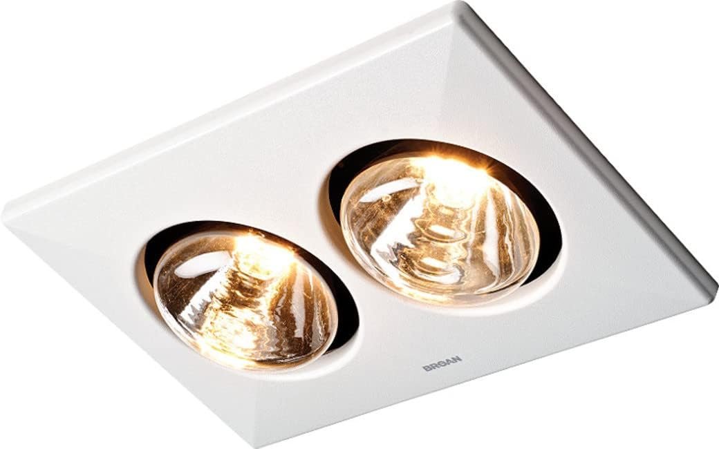 Broan-NuTone 164 Type IC Infrared Two-Bulb Ceiling Heater with Fan, 250 Watt, White - Image 6