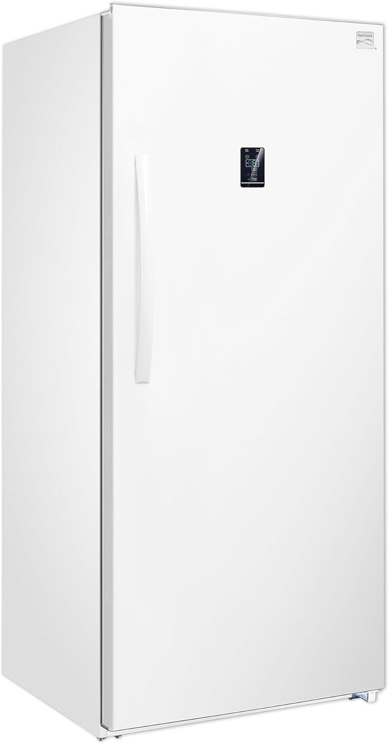 Kenmore 14 Cu. Ft. (390L) Convertible Upright Freezer/Refrigerator | Garage-Ready | Frost-Free | Digital Touch Controls | Quick Freeze | LED Interior Light | White | For Basement Garage Shed Cottage