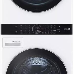 LG WKEX200HWA Compact 2 in 1 Laundry and Dryer Combo 27 Inch Washing machine 6 cycles, Laundry Center, Energy Star Certified, Washtower, Wrinkle Free, Wifi and Turbosteam technology with sensor for