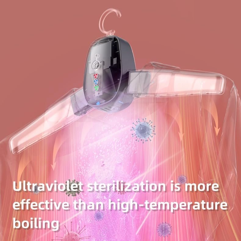 Travel Portable Foldable Electric Clothes Drying Hanger Dryer Rack Machine,Portable Clothes Dryer with Cold/Hot Drying and Timer Dryer - Image 5