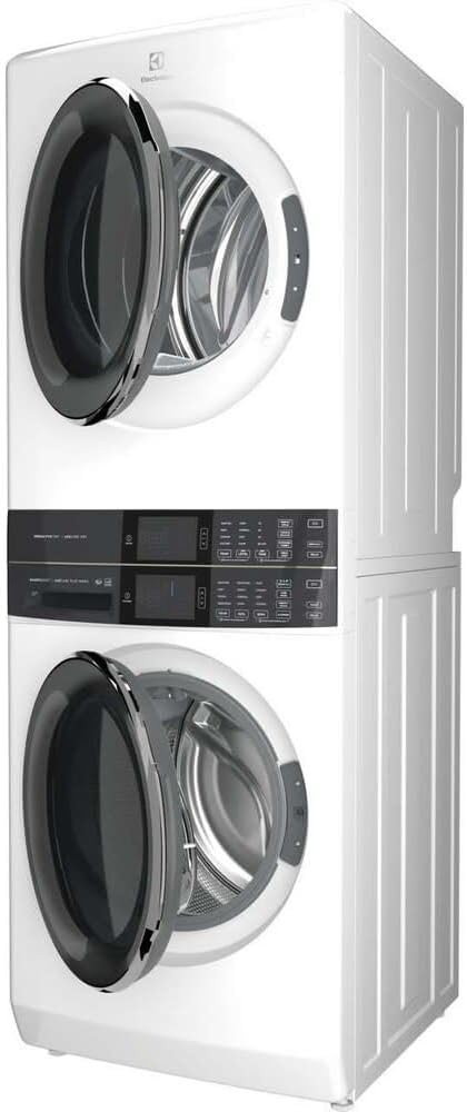 4.5 cu. ft. Stacked Washer and 8.0 cu. ft. Gas Dryer Laundry Tower in Titanium with SmartBoost Premi - Image 3
