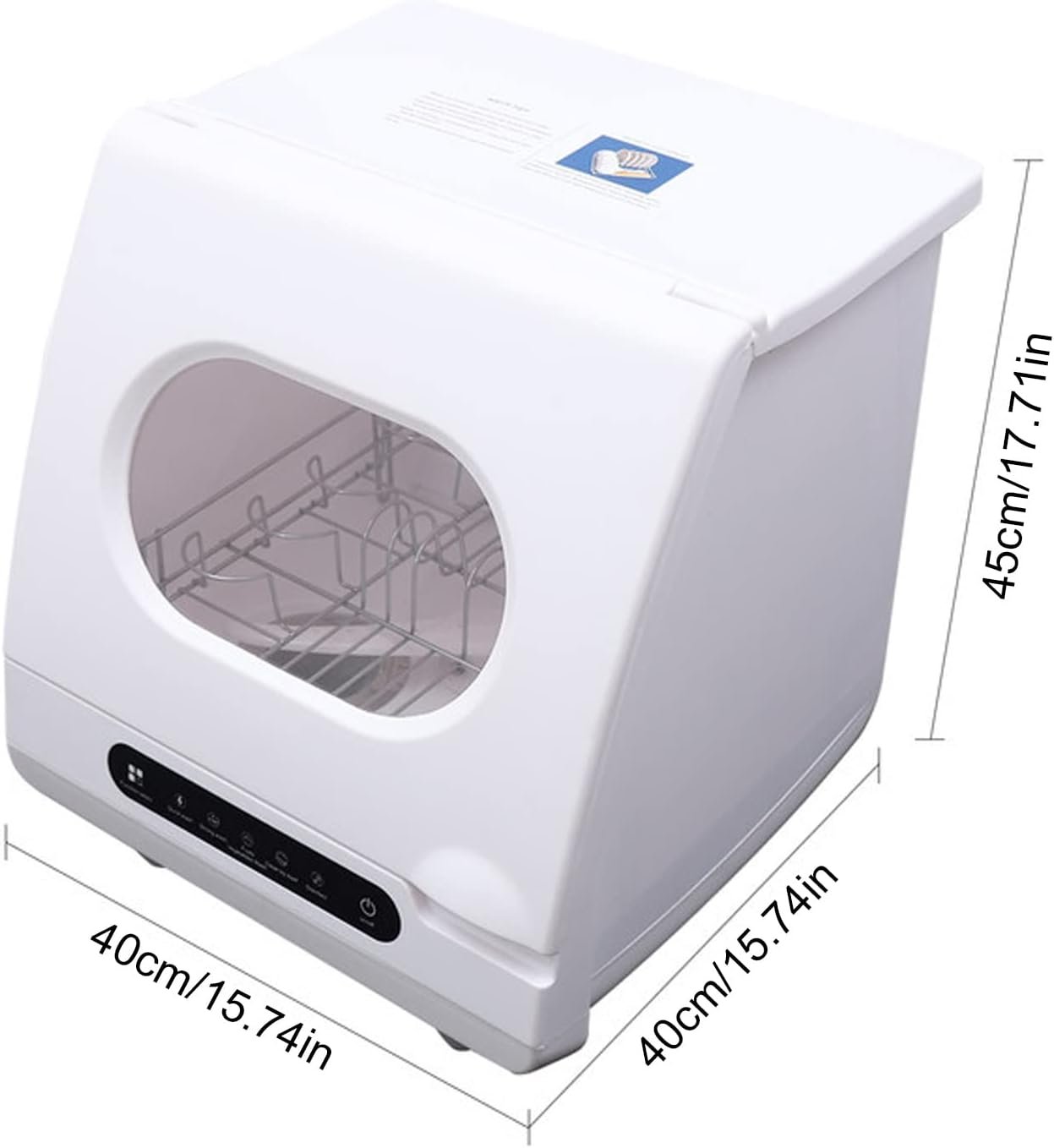 Samll Dishwasher, Complete Portable Countertop Dishwasher with 3-Liter Built-in Water Tank, 5 Programs, Baby Care, Glass & Fruit Wash, Compact Dishwashers for Small Apartments, Dorms and RVs - Image 2