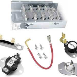 NEW - 279838 Dryer Heating Element Kit for Whirlpool Kenmore Roper Maytag Amana Cabrio Admiral Dryer Heating Element Parts Dryer Thermostat Thermal Fuse medx655dw1 500 600 70 80 Series Model 110 Dryer