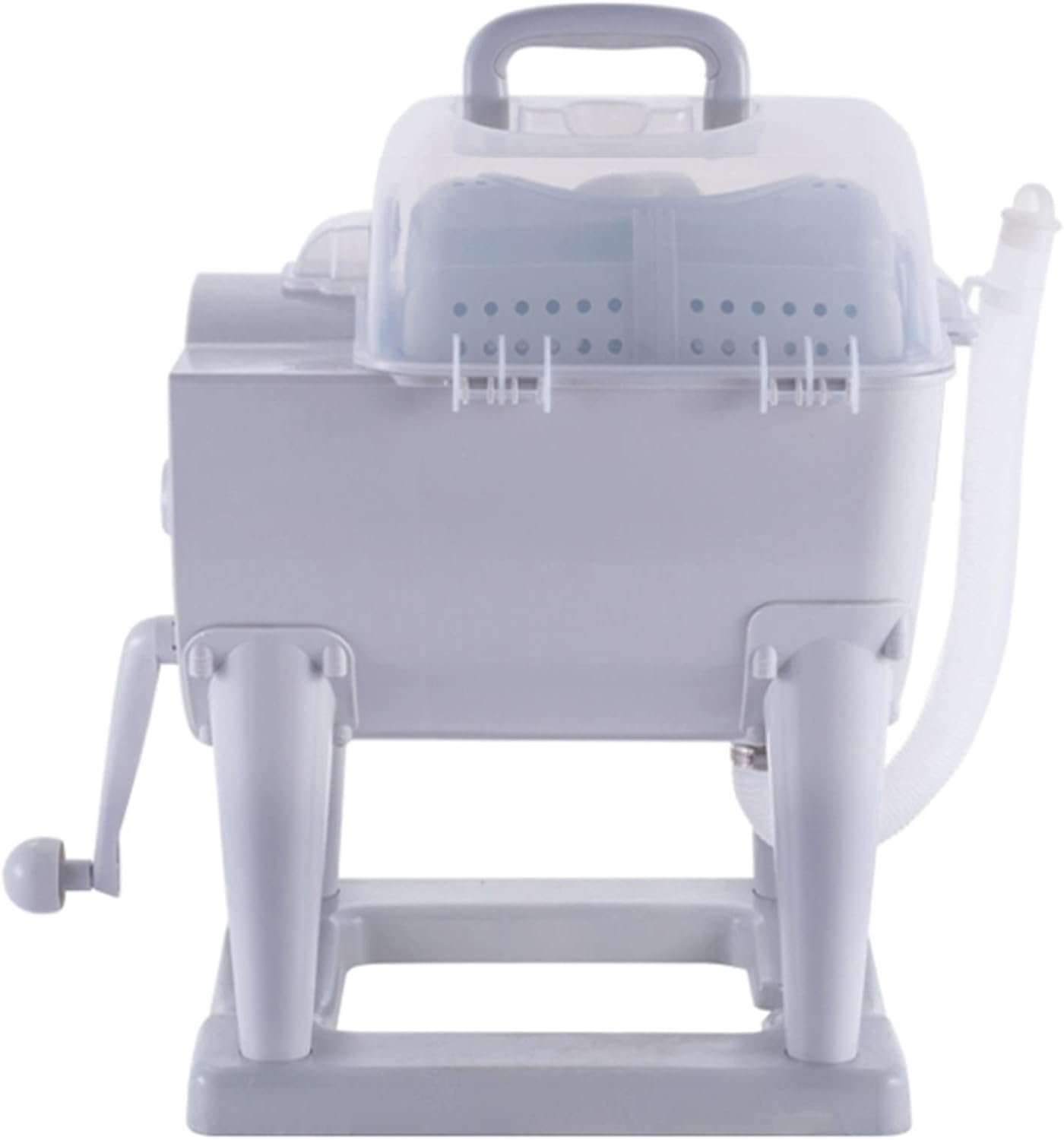 Mini Manual Washing Machine Non-electric Dryer, Portable Clothes Underwear Sock Washer Compact Hand Powered Laundry Spinner, with Spin Dry and Drainage Pipe, For RV's/Camping/Traveling/Emergency - Image 9