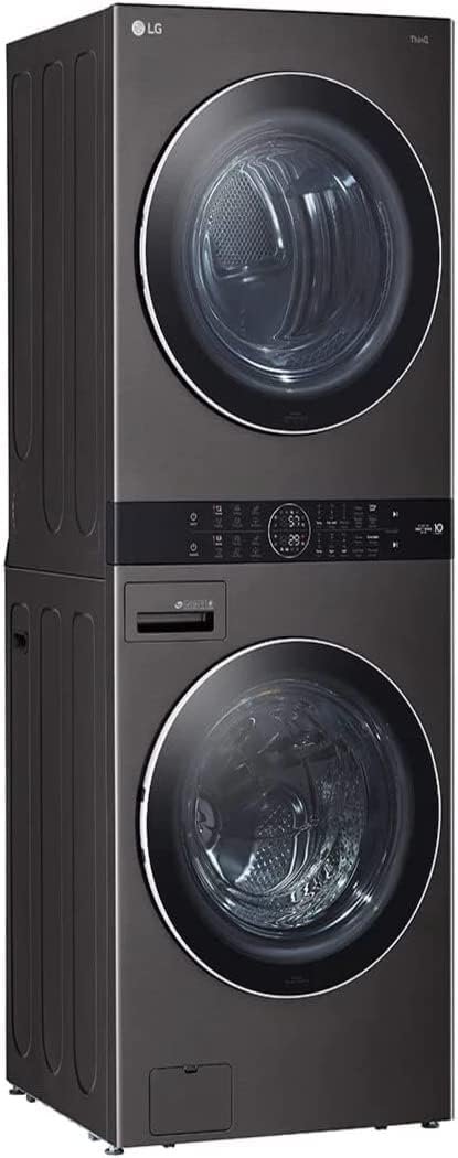 WKGX201HBA 27 Inch Smart Gas Single Unit WashTower with 4.5 cu. ft. Washer Capacity, 7.4 cu. ft. Dryer Capacity, AI Fabric Sensor, Black Steel - Image 2