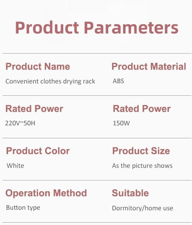 Travel Portable Foldable Electric Clothes Drying Hanger Dryer Rack Machine,Portable Clothes Dryer with Cold/Hot Drying and Timer Dryer - Image 8