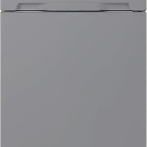 West Bend Apartment Refrigerator Freestanding Dual Door Design Fridge with Top Freezer, Adjustable Electronic Controls and Frost Free Defrost, for Condo, House, Small Kitchen Use, 14.3-Cu.Ft, Metallic