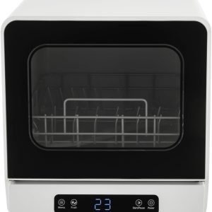 Countertop Dishwasher,Portable Dishwasher with 5 Washing Programs,Compact Dishwashers with 4.8L Built-in Water Tank,Water Tank & Inlet Hose for Small Apartments (White-590W)