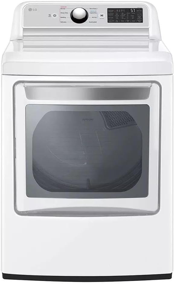 LG 7.3 Cu. Ft. White Gas Dryer With EasyLoad Door - DLG7401WE