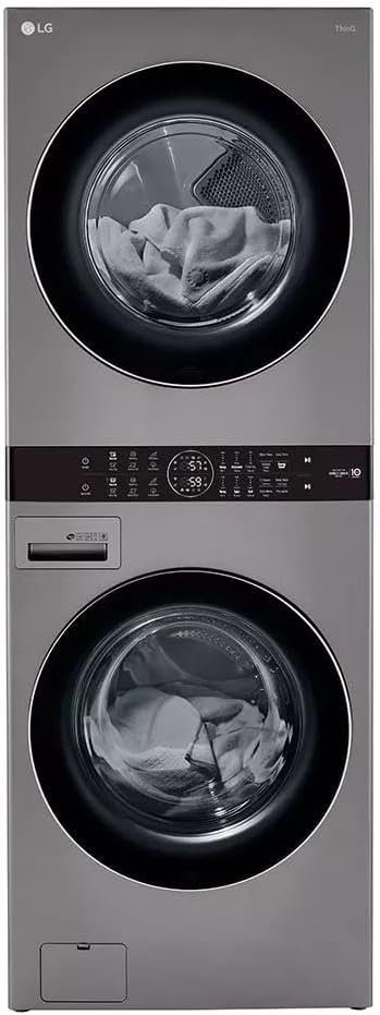 Single Unit Front Load LG WashTower™ with Center Control™ 4.5 cu. ft. Washer and 7.4 cu. ft. Electric Dryer