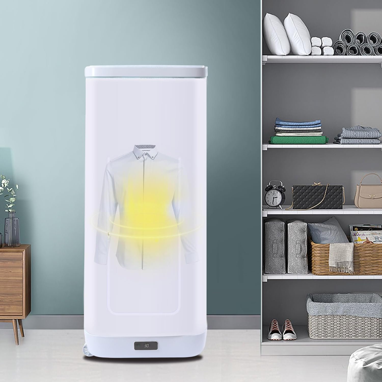 Portable Clothes Dryer, 110v 850w Electric Travel Clothes Dryer, Household Mini Quick Dryer 154.4 Small Wardrobe Dryer for Apartments, Dormitories, Home, Office - Image 5
