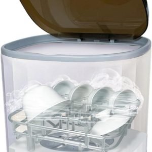 Countertop Dishwasher, 4L Portable Automatic 360° Omni Mini Dishwasher, USB Rechargeable Tea Cup Washing Machine with Internal Cup Holder, for Home Office