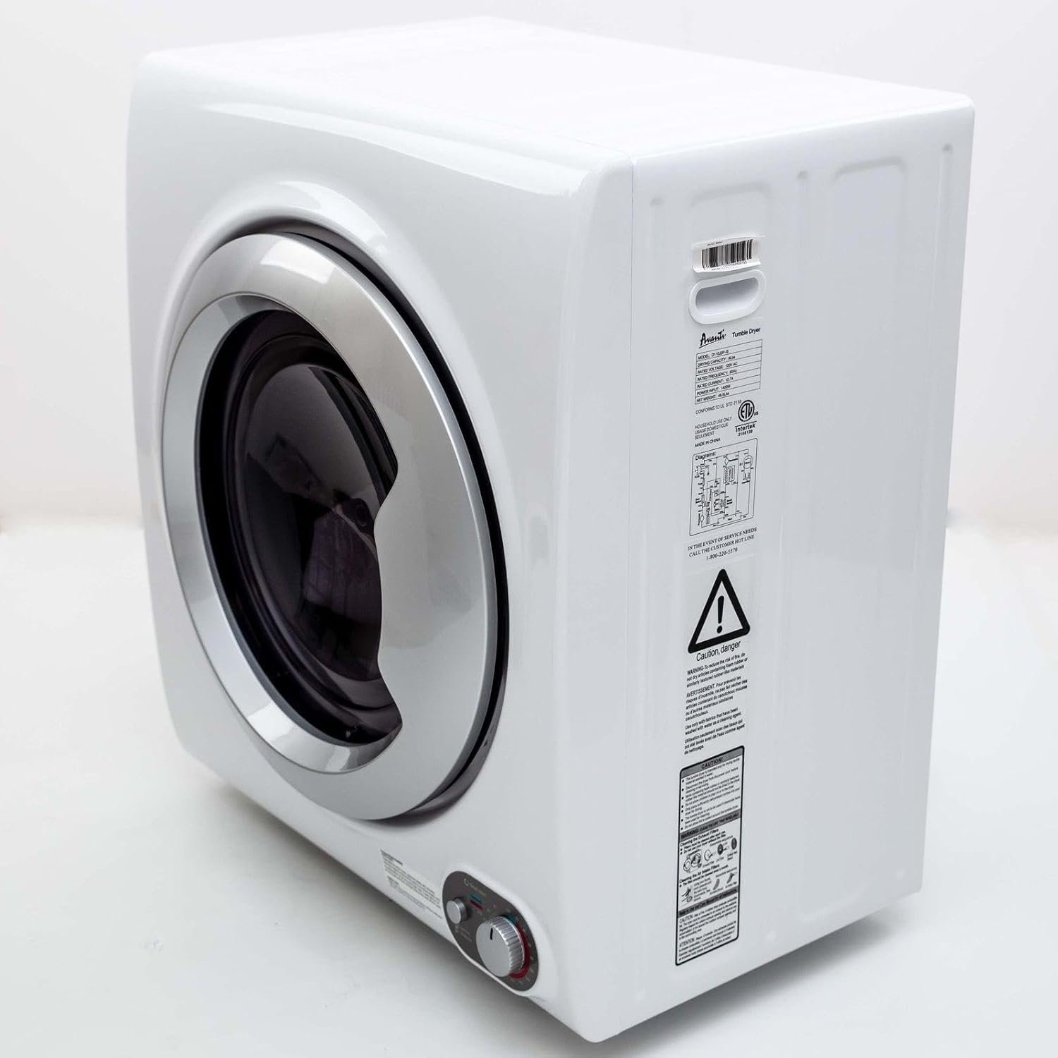 Avanti Portable Dryer Front Loading for Laundry, Compact Size, 9 lb. Clothes Capacity, Multiple Drying Settings with Anti-Wrinkle, 2.6-Cu.Ft., White - Image 4