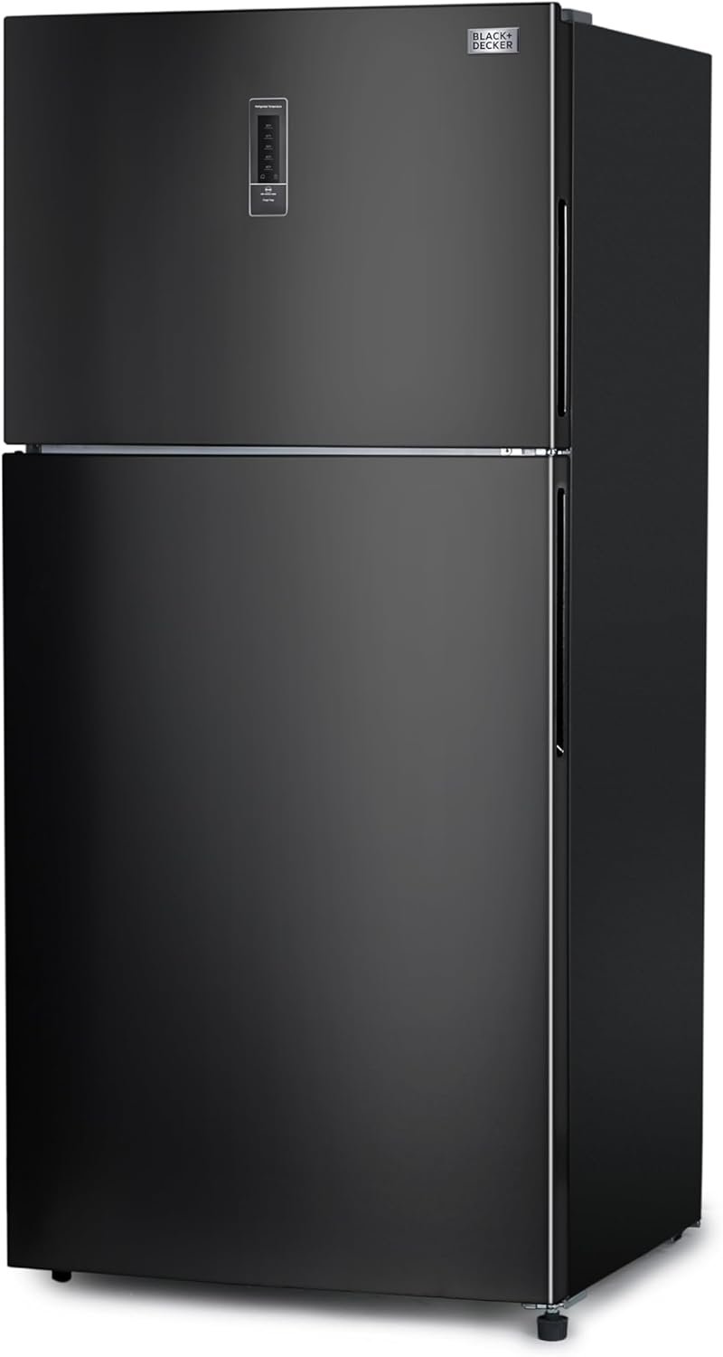 BLACK+DECKER 16.4 Cu. Ft. Top Mount Refrigerator with Freezer, 2 Door Refrigerator with Top Freezer and Separate Temperature Controls, Auto Defrost, Full Size Kitchen Refrigerator, BR1640KB, Black
