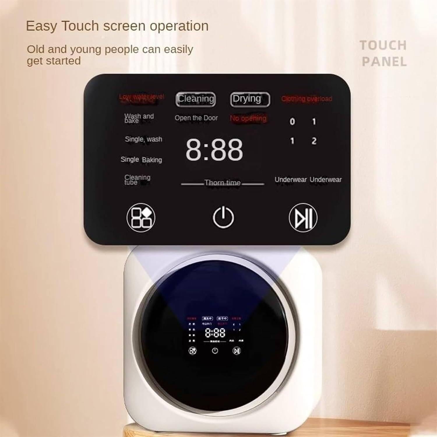 Underwear Washing Machine,Dryer,3.5L Fully Automatic Mini Sock Washing Machine,Portable Washing Machine,for Apartment Laundry - Image 3