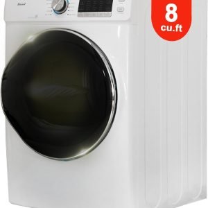 Electric Dryer Machine 8 cu.ft, 27 inches Stackable Laundry Dryer 10 Cycles, Steam, Wrinkle Care, White Clothes Dryers
