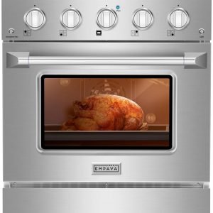Empava Freestanding Slide-In Gas Range,4.2 cu. ft. Pro-Style Single Oven with 4 Sealed Ultra High-Low Burners-Heavy Duty Continuous Grates in Stainless Steel,30 Inch