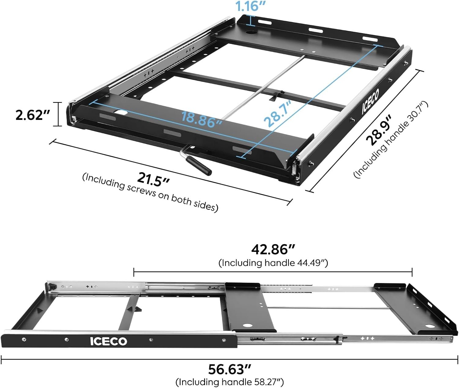 ICECO Slide Mount for APL55 Series, VL60 ProS Portable Refrigerator, Freezer Slide (Slide for APL55, VL60 ProS) - Image 2