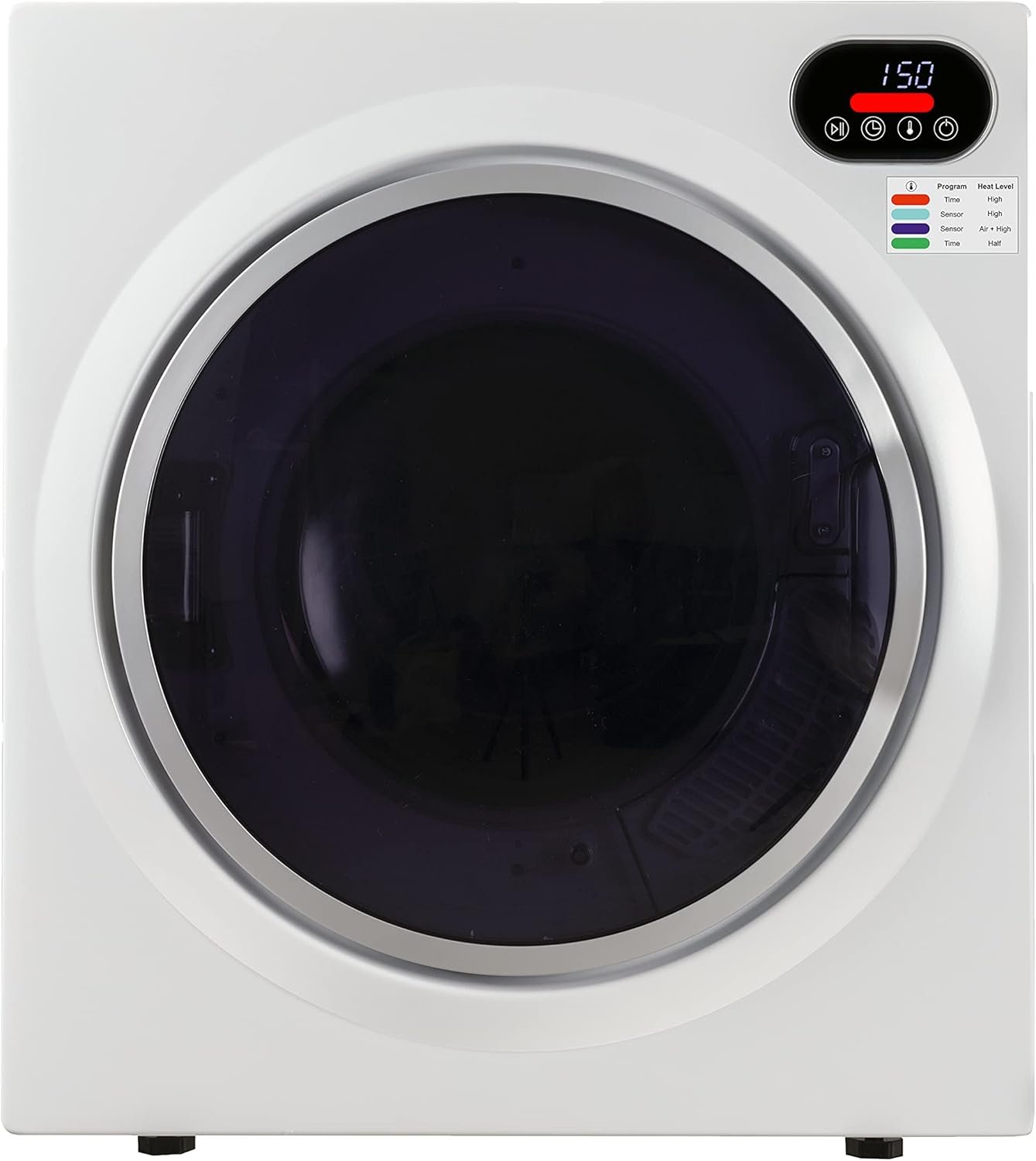 Equator Ultra Compact Short Vented SENSOR Dryer 2.6cf/10lb LED Ops 110V/1400W in White