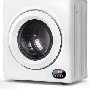 2.65 Cu.Ft Portable Clothes Dryer - 1400W Clothes Dryer with Stainless Steel Tub, Front Load Tumble, LCD Touch Panel - Portable Dryer for Laundry, Apartments, Dorms