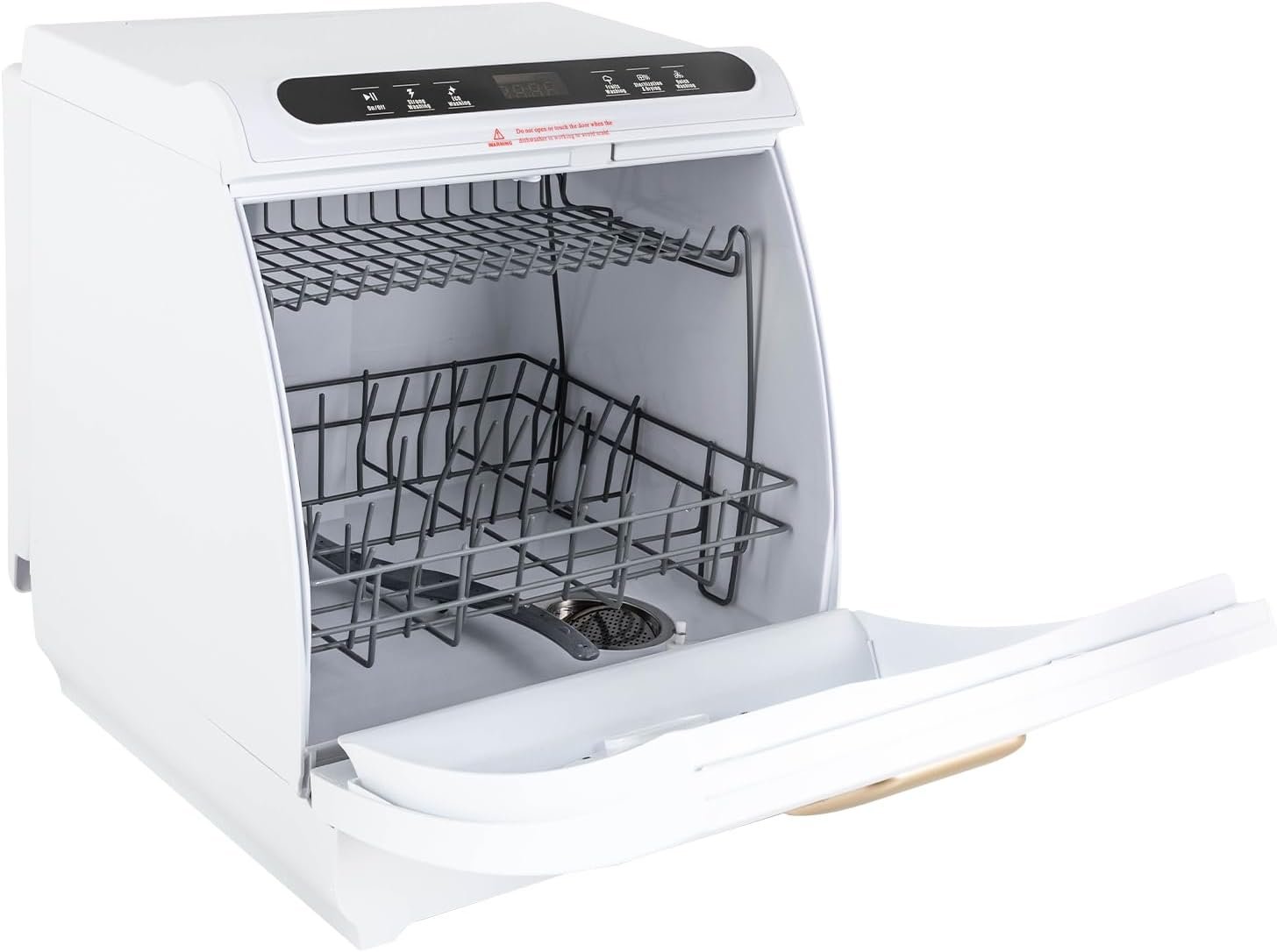 900W Countertop Dishwasher with 7L Built-in Water Tank, 5 Programs and 360° Dual Spray, Portable Dishwasher Compact Dish Washing Machine for Apartments Dorms RVs White Load 8-Set Tableware - Image 5