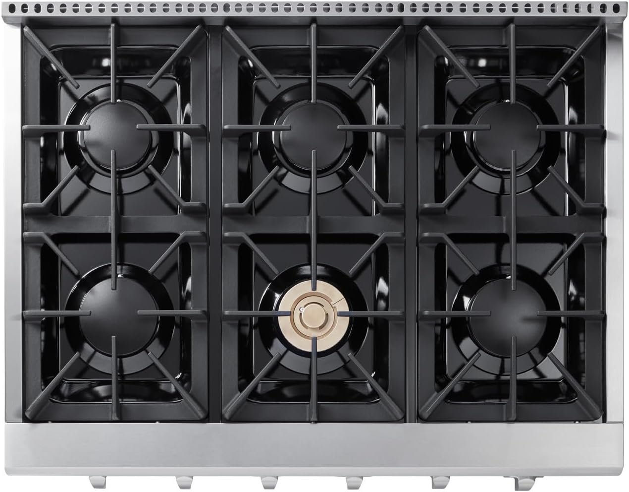 THOR KITCHEN Pro-Style Gas Rangetop with 6 Sealed Burners 36 - Inch, Stainless Steel HRT3618U - Image 3