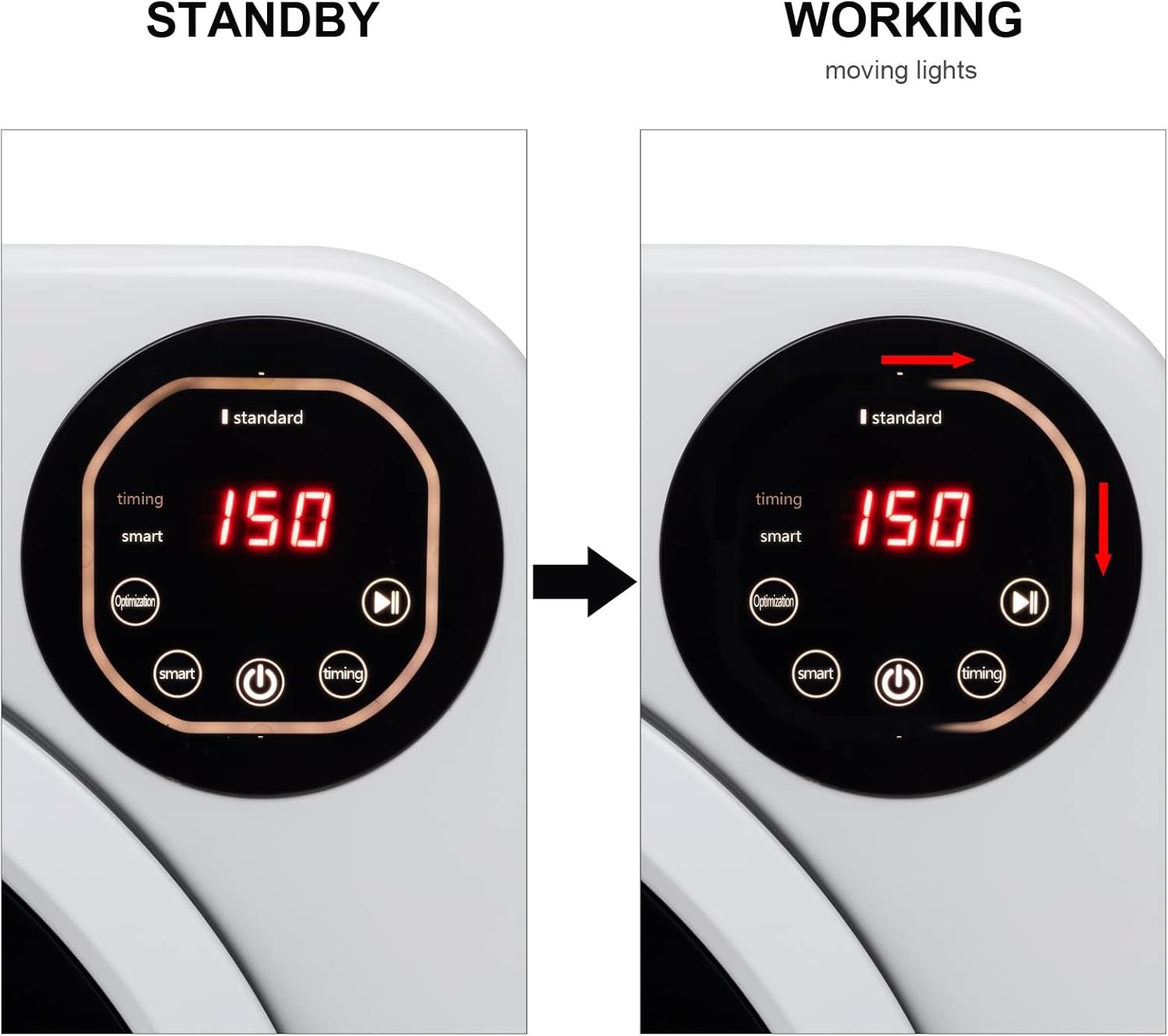 Compact Laundry Dryer,13.2Ibs 6kg Electric Compact Laundry Clothes Dryer, with Stainless Steel Tub, Easy Control Panel with LED display for Variety Drying Mode, for Apartments, Home, Dorm - Image 3