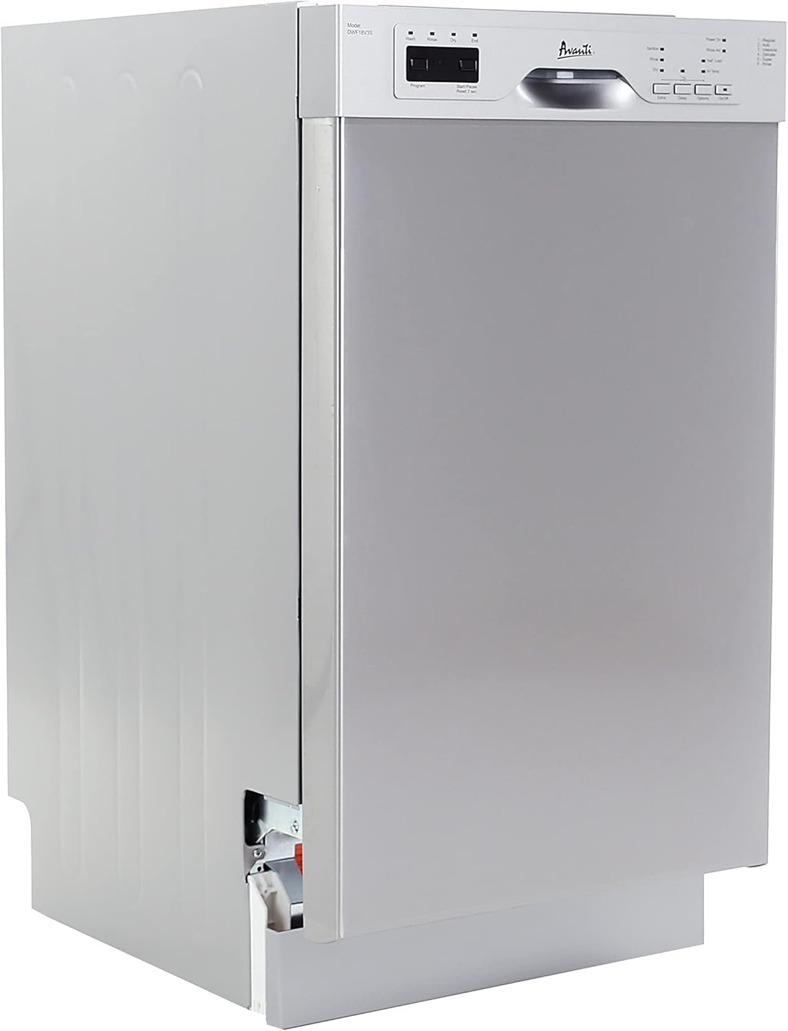 Avanti DWF18V3S 18-Inch Dishwasher Machine with LED Display, 3 Wash Options, 6 Automatic Cycles and Low Noise Rating, 53db, Stainless Steel - Image 2