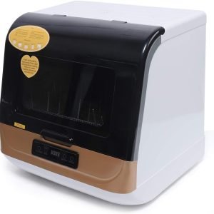 Countertop Dishwashers - Portable Mini Dishwasher Countertop with 5L Built-in Water Tank for Dorm, RV& Apartment,360° Dual Spray,High-Temp& Air-Dry Function,12-20 Pcs Tableware