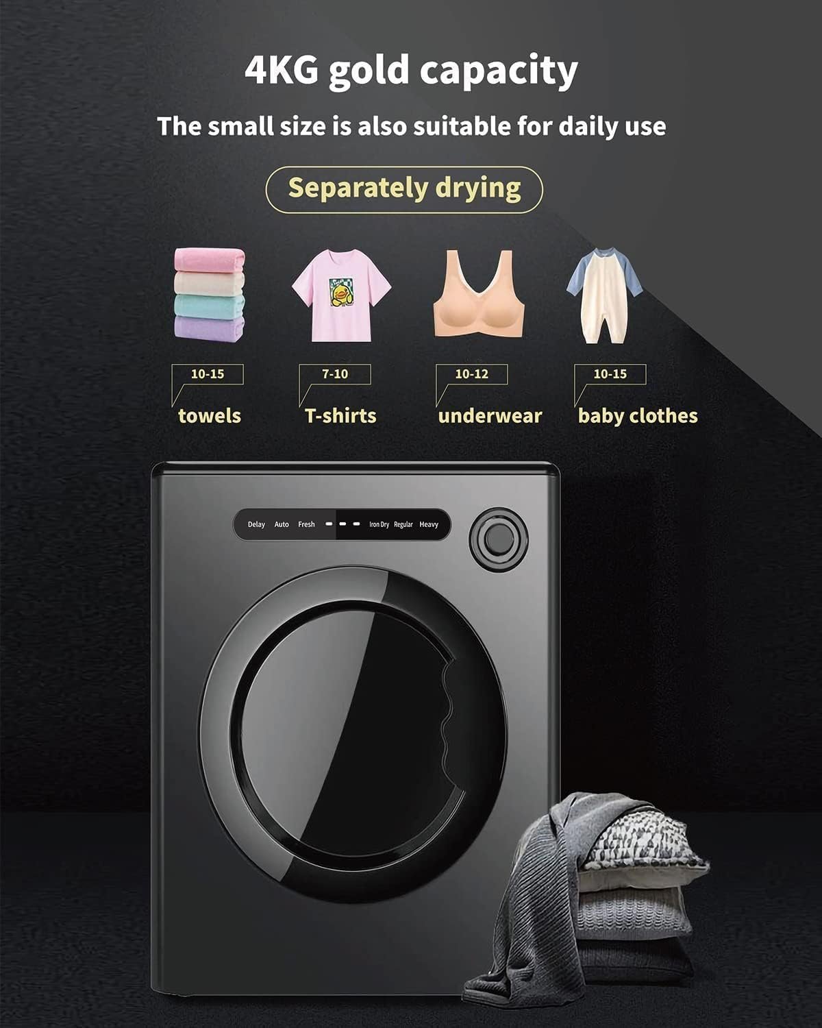 OD-DS-04-White DS-04-White Portable Dryer, White - Image 3