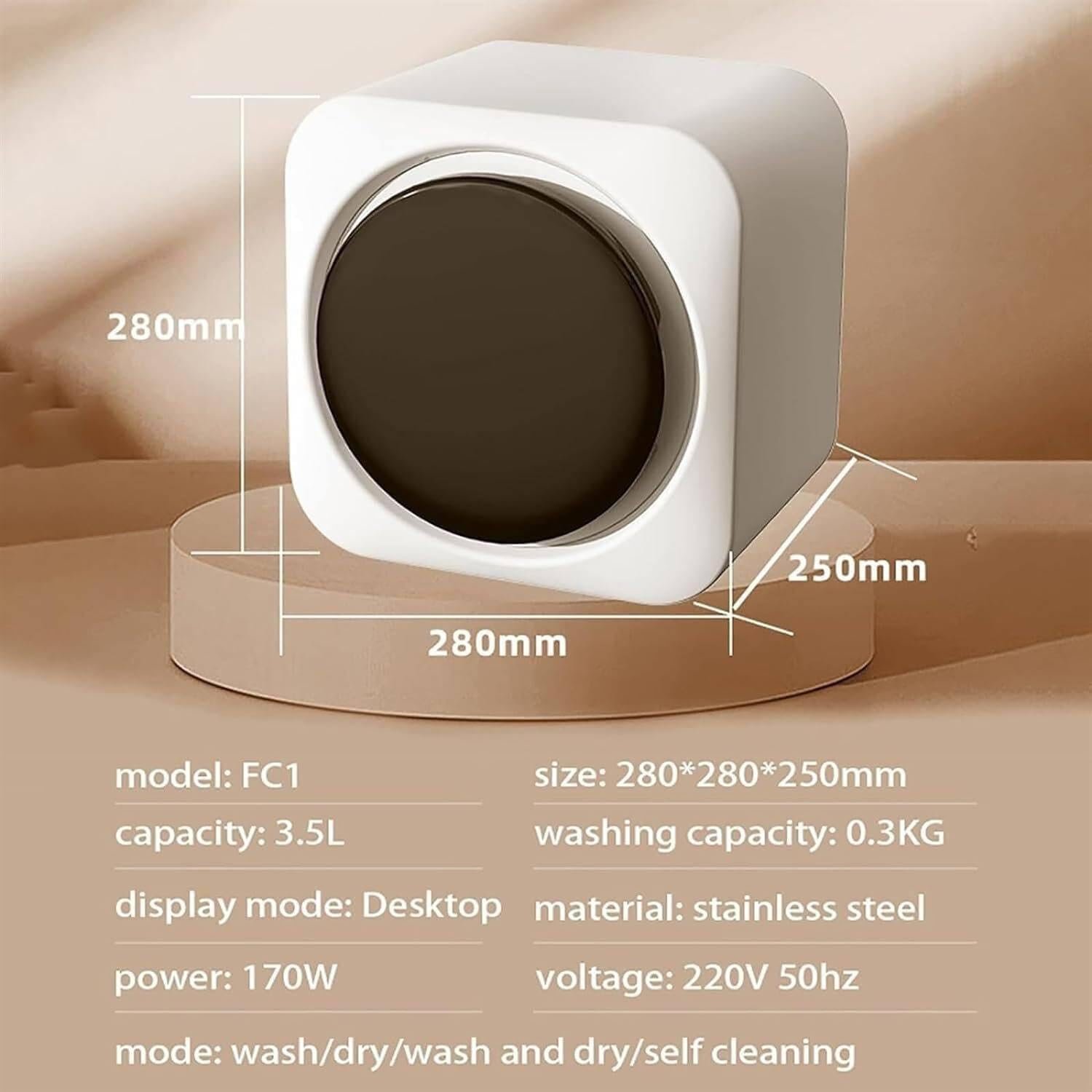 Underwear Washing Machine,Dryer,3.5L Fully Automatic Mini Sock Washing Machine,Portable Washing Machine,for Apartment Laundry - Image 6