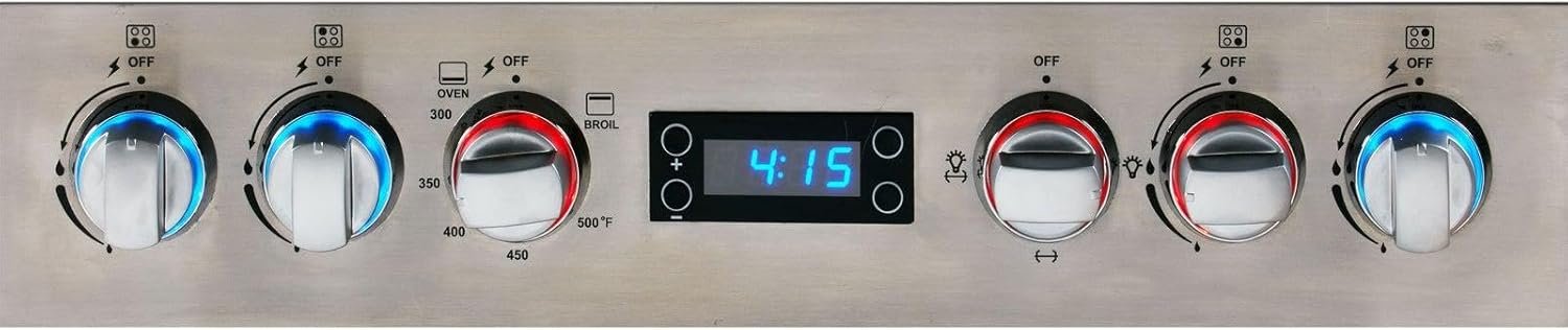 Avanti Gas Range Oven ELITE Series, Compact Freestanding Design, 2.6-Cu.Ft. Capacity 4 Sealed Burners with Electronic Ignition, Includes Broiler and Storage Drawer, 24-Inch, Stainless Steel - Image 4