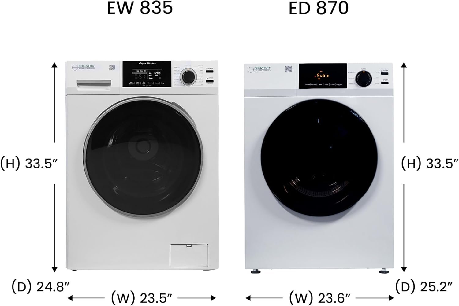 Equator Deluxe MATCHING 110V Washer 1.9 cu.ft + Vented Sensor Dryer 4 cu.ft - Image 3