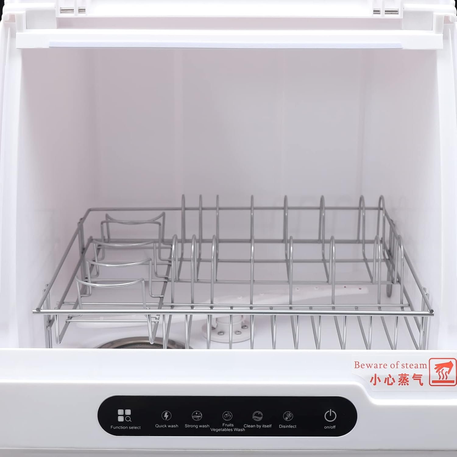 Samll Dishwasher, Complete Portable Countertop Dishwasher with 3-Liter Built-in Water Tank, 5 Programs, Baby Care, Glass & Fruit Wash, Compact Dishwashers for Small Apartments, Dorms and RVs - Image 4
