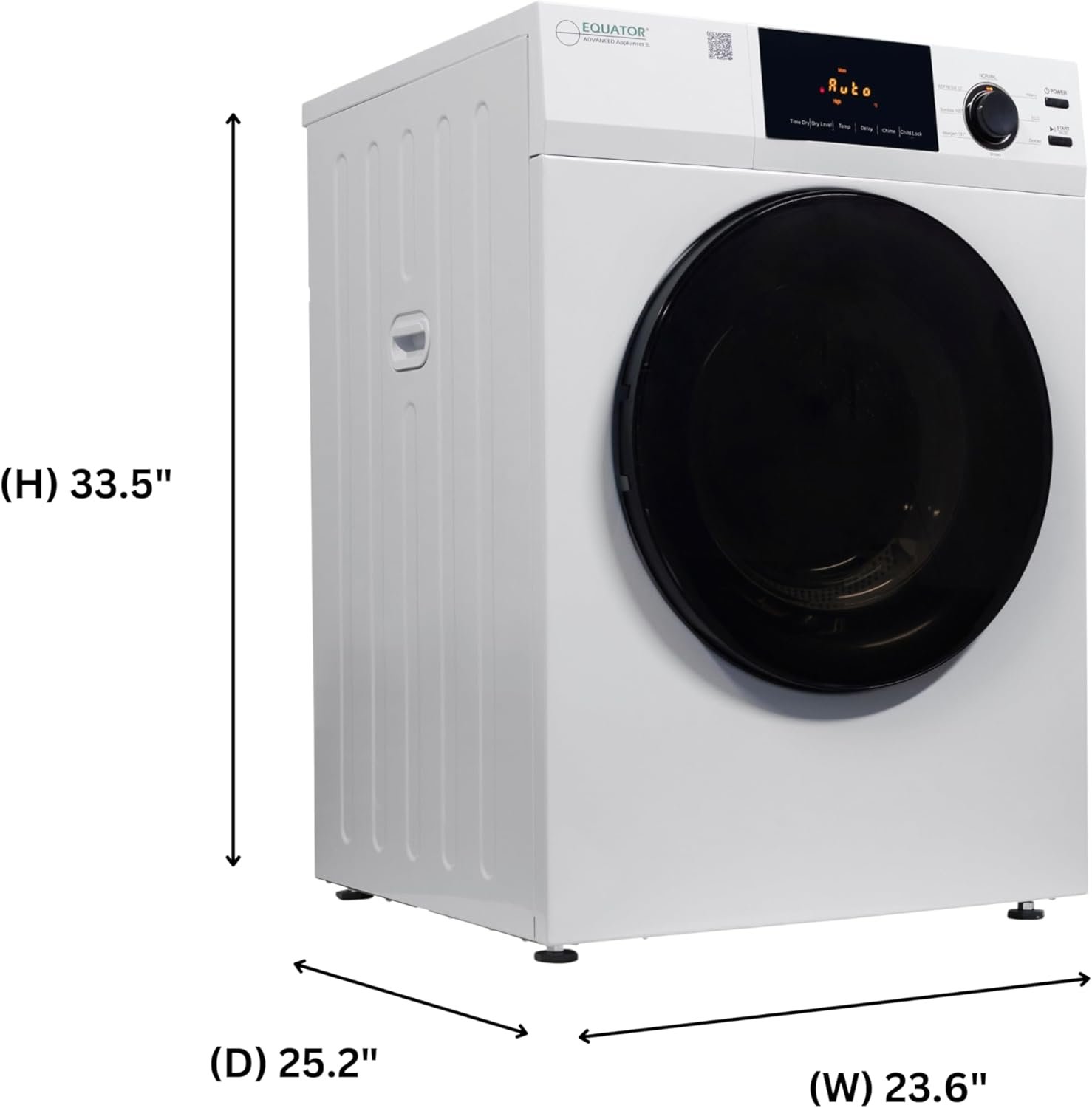 Equator DELUXE Matching LAUNDRY SET 110V Washer 1.9 cu.ft + Vented Sensor Dryer 4 cu.ft (Side by Side) - Image 3