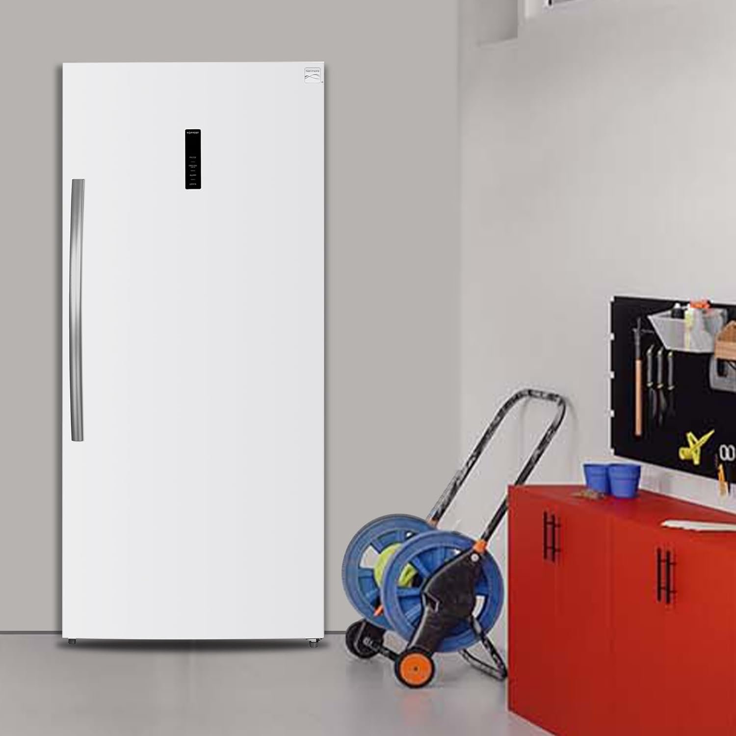 Kenmore 21 Cu. Ft. (600L) Convertible Upright Freezer/Refrigerator | Garage-Ready | Frost-Free | Digital Touch Controls | Quick Freeze | LED Interior Light | White | For Basement Garage Shed Cottage - Image 8