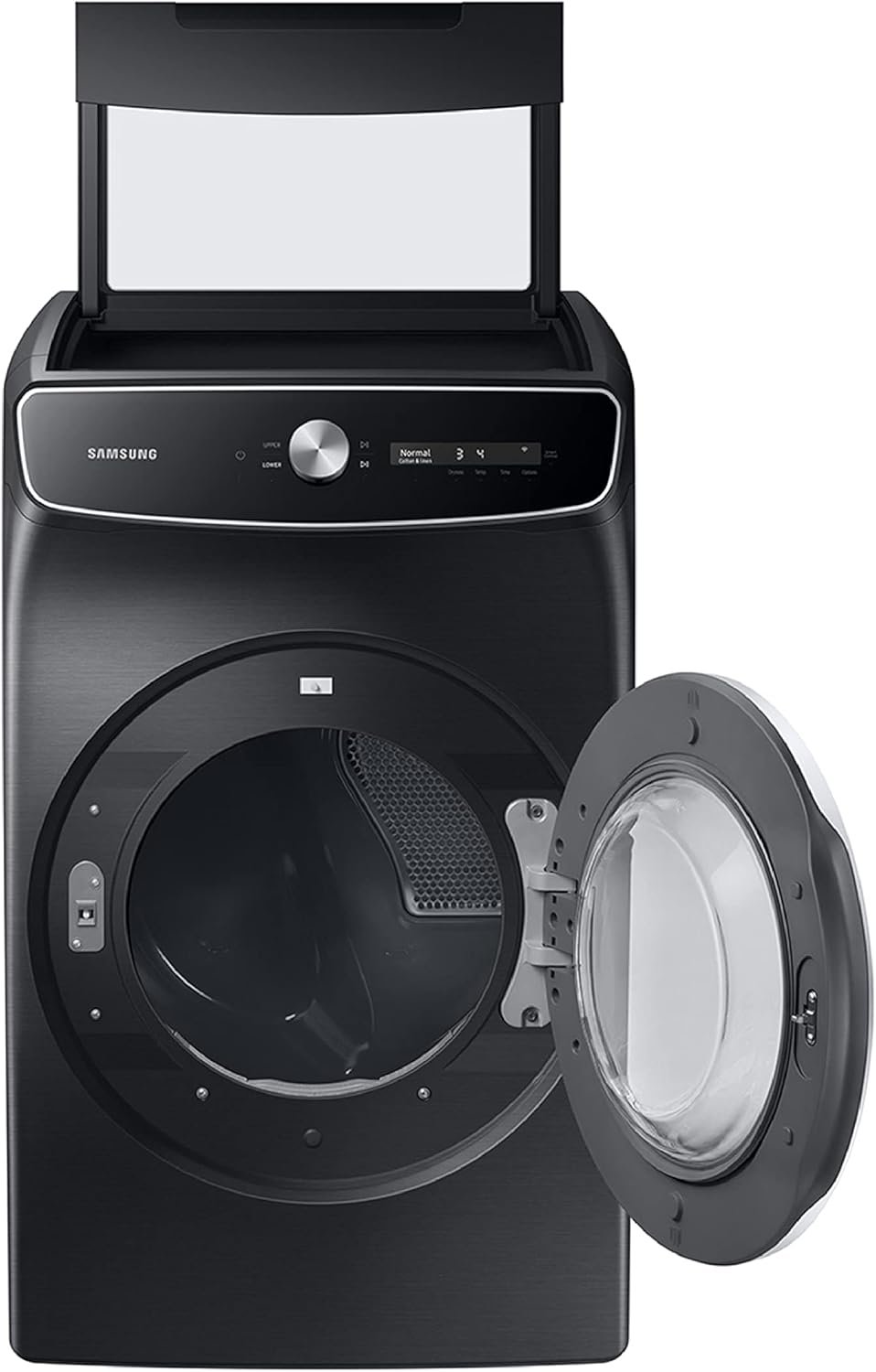 SAMSUNG 7.5 Cu. Ft. Smart Dial Electric Dryer with FlexDry, Dry 2 Loads in 1 Large Capacity Machine, Super Speed 30 Minute Clothes Drying Cycle, WiFi Connected Control, DVE60A9900V/A3, Brushed Black - Image 10