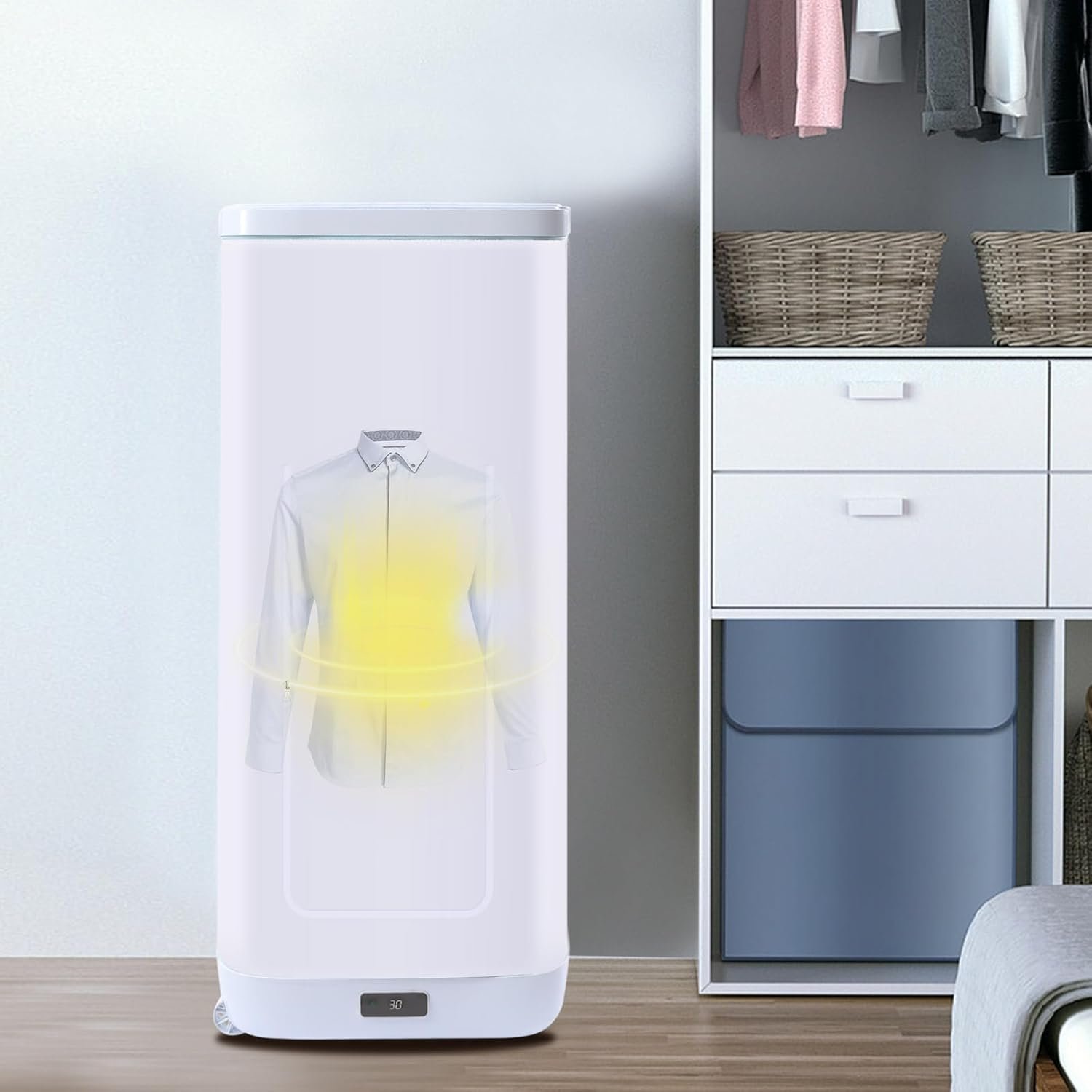 Clothes Dryer 110V Portable Folding Clothes Dryer 850W Household Mini Quick Drying Dryer 87Gal Electric Wardrobe Dryer Cabine Machine Time Adjustable for Home Apartments YT-GYJ2101 - Image 7