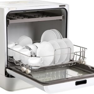 Countertop Dishwasher, Portable Dishwasher with 6L Built-in Water Tank & Multiple Modes, 360° Rotating High-Pressure Spray, Multi-Functional Mini Dishwasher for Small Spaces, Boats RVs