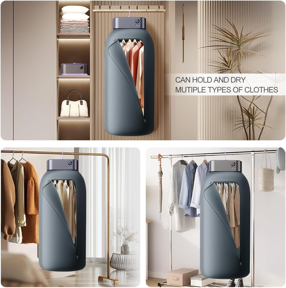 Mishcdea Portable Clothes Dryer Mini Clothes Dryer Save Space Folding Compact Dryer Machine With Dry Bag For Laundry Electric Portable Dryer For Camping ,Business Trip, Travel ,Home And Apartment - Image 4