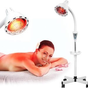Infrared Lamp with Stand, Infrared Light Therapy Lamp, 275W Near Infrared Heat Lamp for Body or Pain and Muscle Aches Therapy, Adjustable Red Light Standing Lamp Set