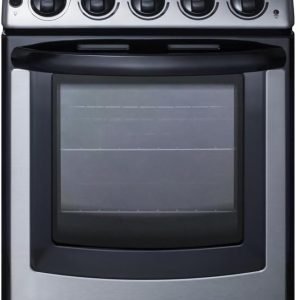 Summit Appliance PROEL20SS 20" Wide Electric Coil Range, 4-Burner, Porcelain Interior, Chrome Drip Pans (Stainless Steel, 20-Inch)