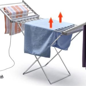 Heated Foldable Clothes Airer Dryer, Electric Clothes Dryer Machine with 18 Heated Bars, Airer Stable Dryerfor Home, Laundry, Apartment